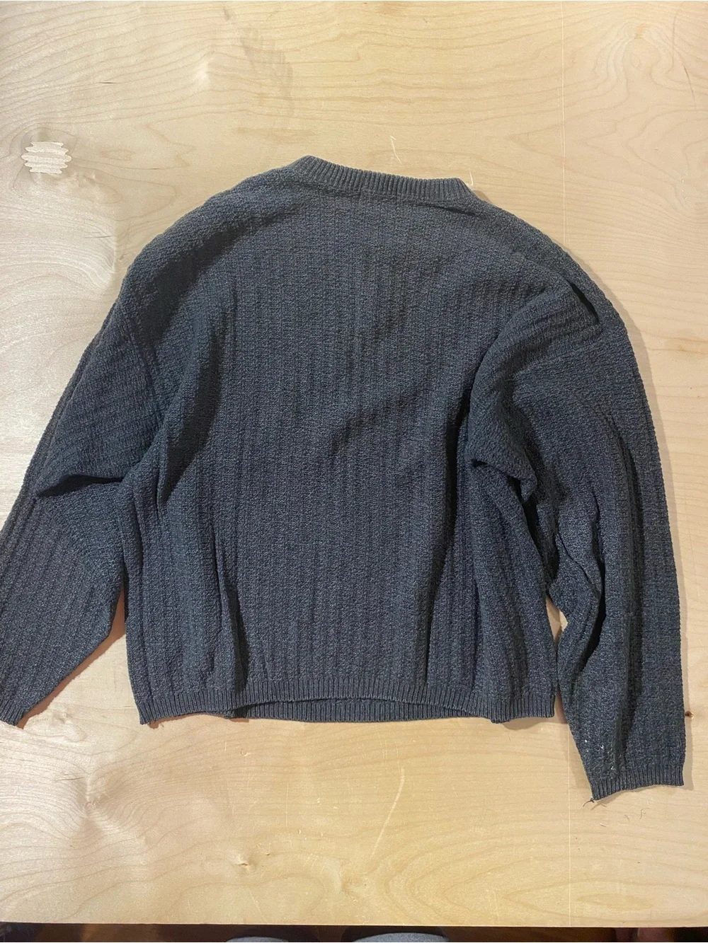 Crossings Men's Crew-Neck Knit Sweater - Charcoal XL (ST)